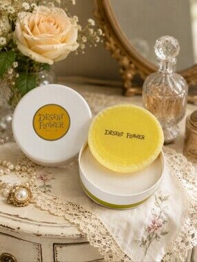 Shulton Vintage Desert Flower Dusting Powder Sealed 4oz Puff Retro 70s Unused